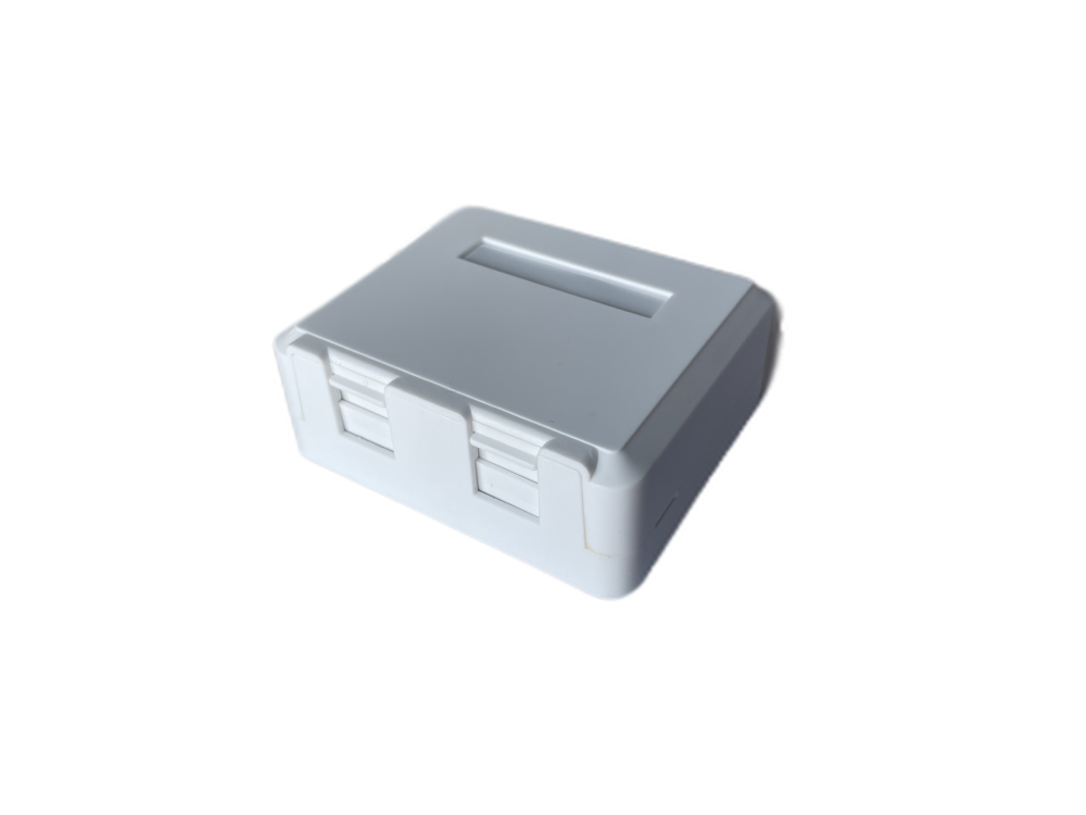 surface mount box for keystone jack 2 port