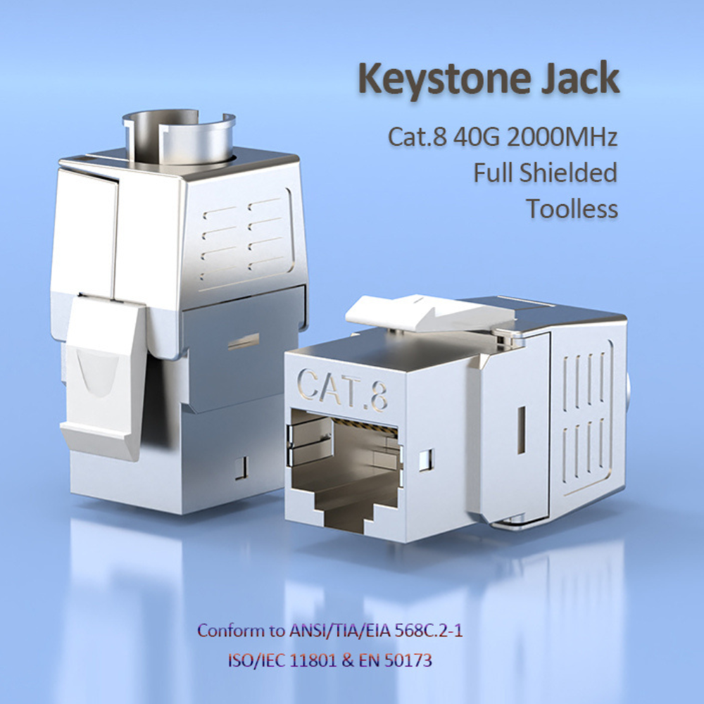 KJ Cat8 4 keystone jack cat8